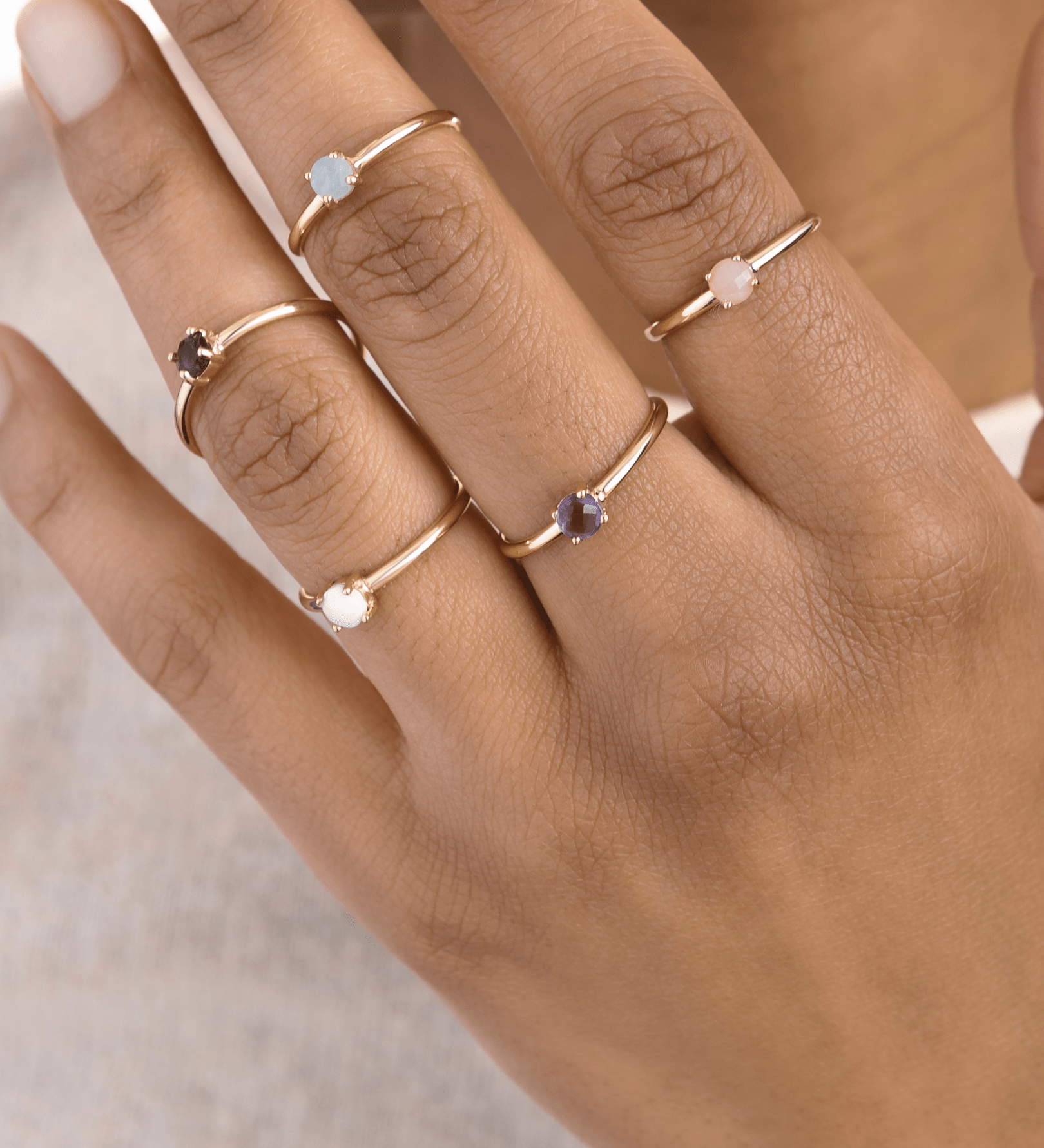 Anello con Pietra in Oro 14K - GIOIELLO ITALIANO
