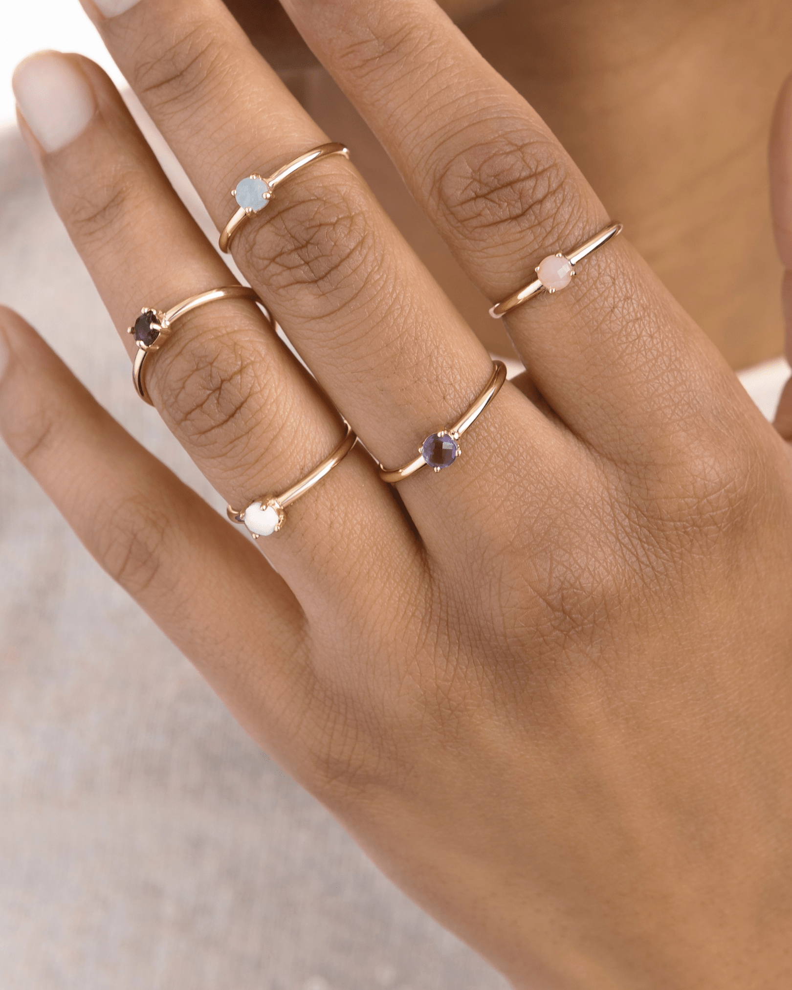 Anello con Pietra in Oro 14K - GIOIELLO ITALIANO
