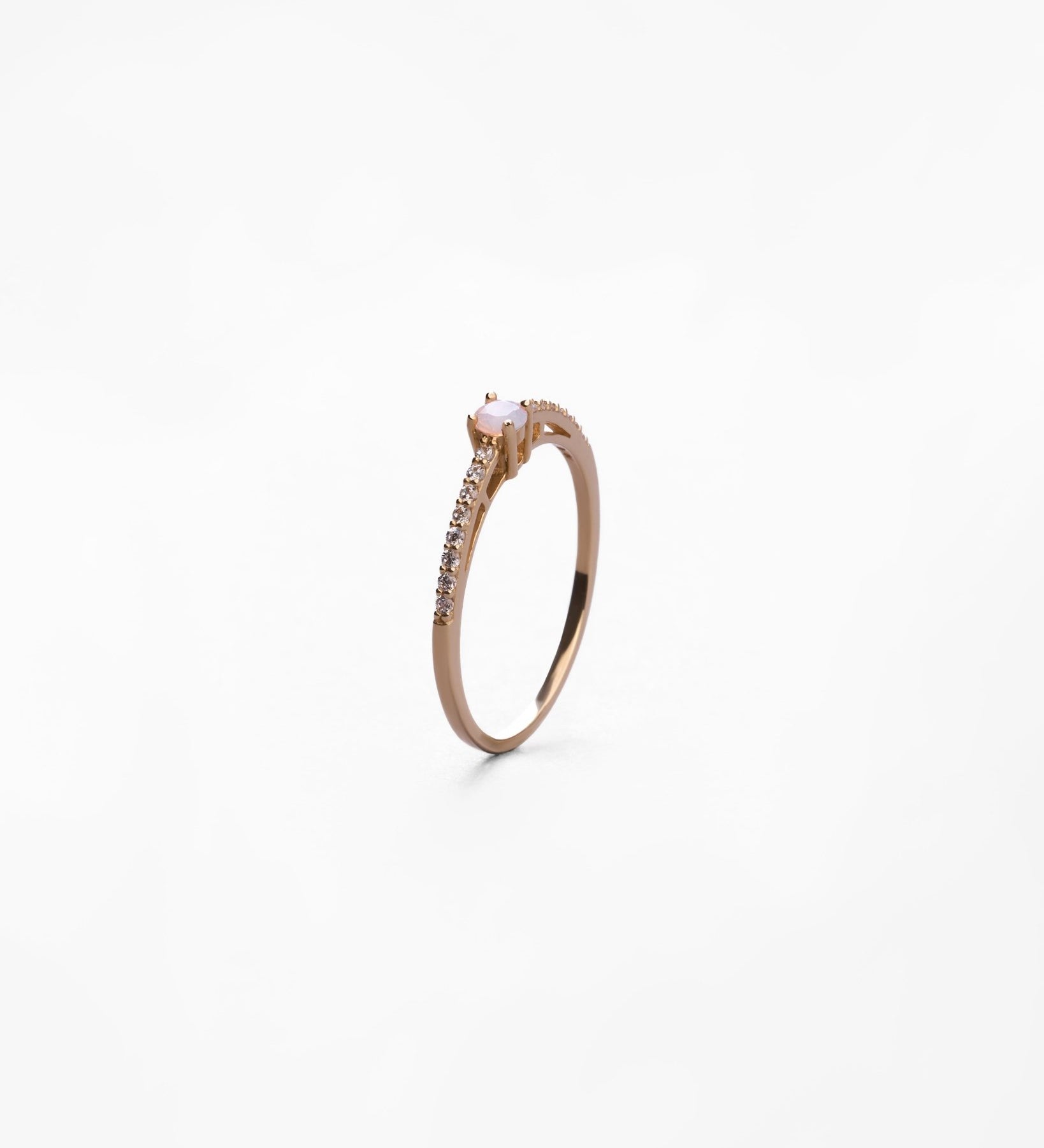 Anello in Oro 14K con Zirconi - GIOIELLO ITALIANO