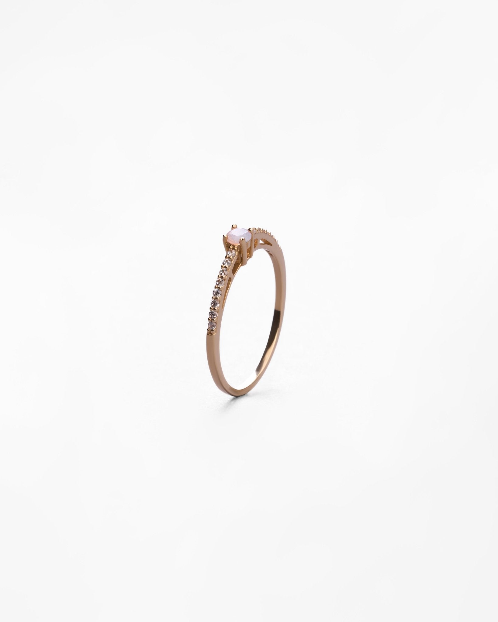 Anello in Oro 14K con Zirconi - GIOIELLO ITALIANO