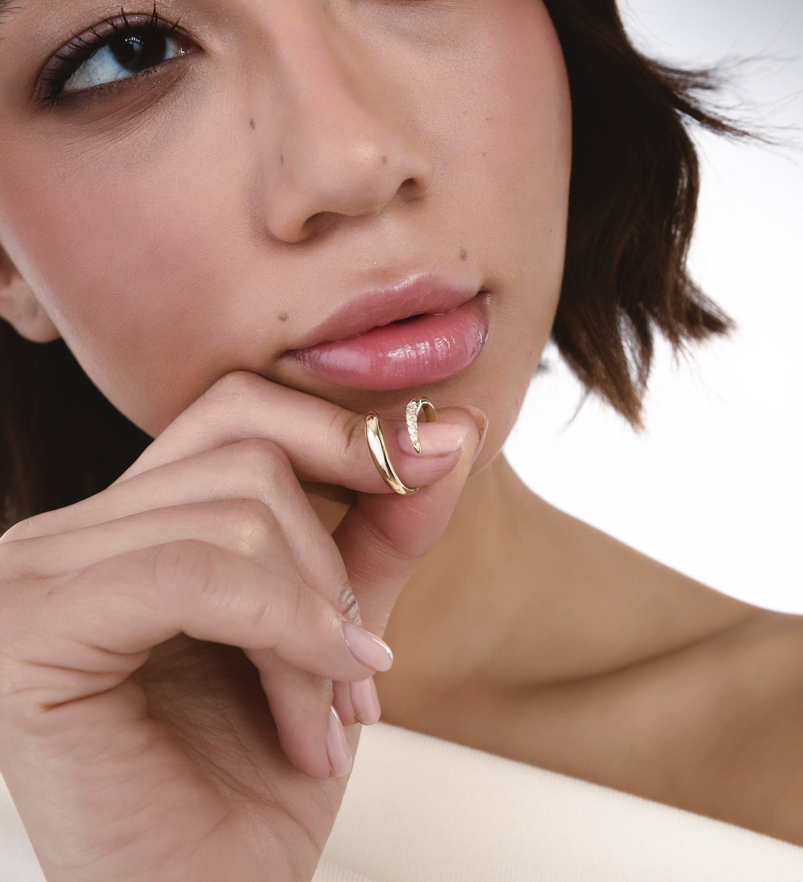 Anello in Oro 14K con Zirconi Pavé - GIOIELLO ITALIANO