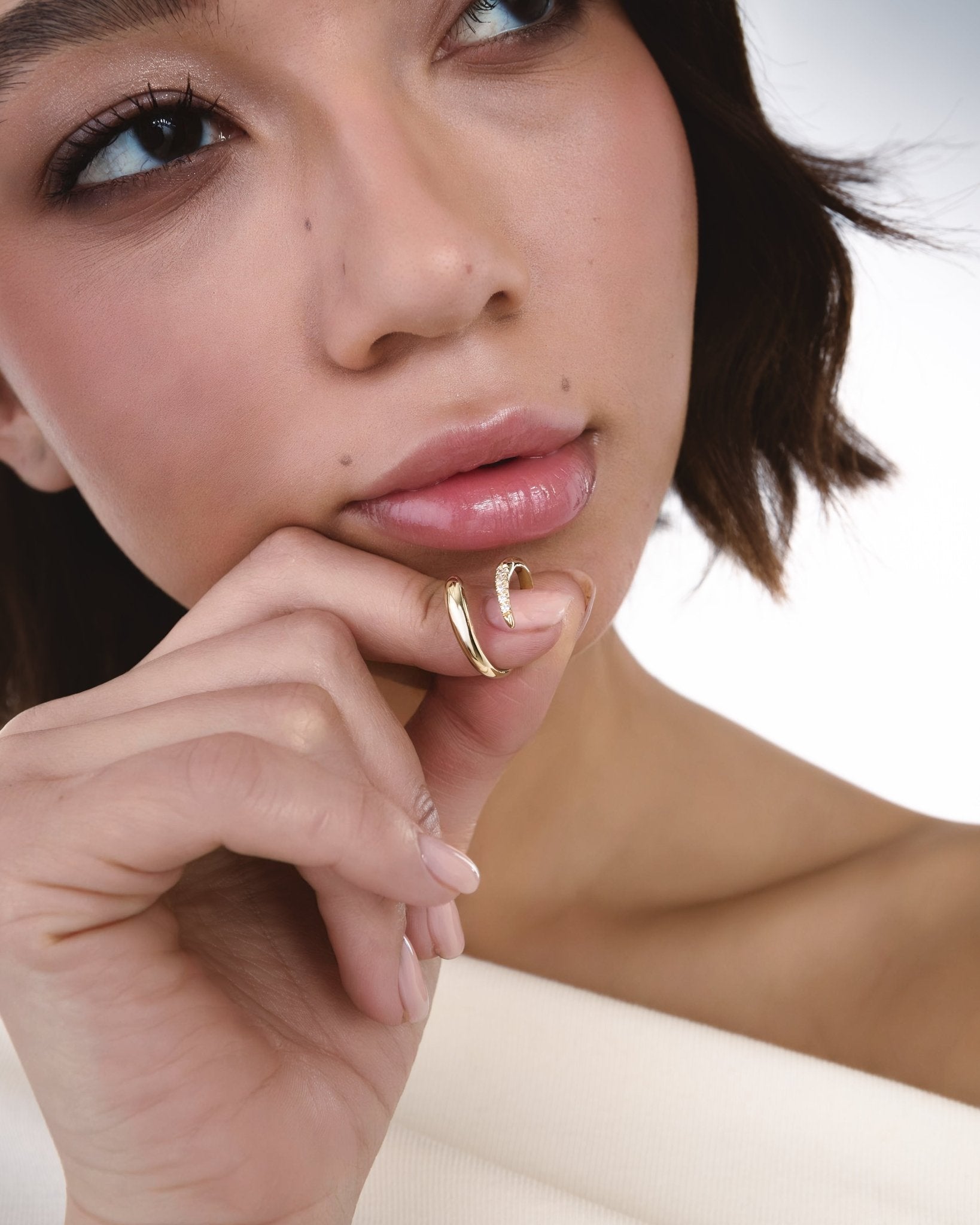 Anello in Oro 14K con Zirconi Pavé - GIOIELLO ITALIANO