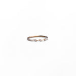 Anello Sottile con Zirconi in Oro 14K - GIOIELLO ITALIANO