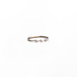 Anello Sottile con Zirconi in Oro 14K - GIOIELLO ITALIANO
