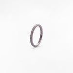 Anello tennis in oro 14K con zirconi pavé – vista completa - GIOIELLO ITALIANO