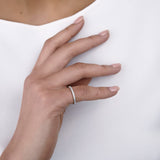 Anello Tennis con Zirconi Pavé in Oro 14K - GIOIELLO ITALIANO