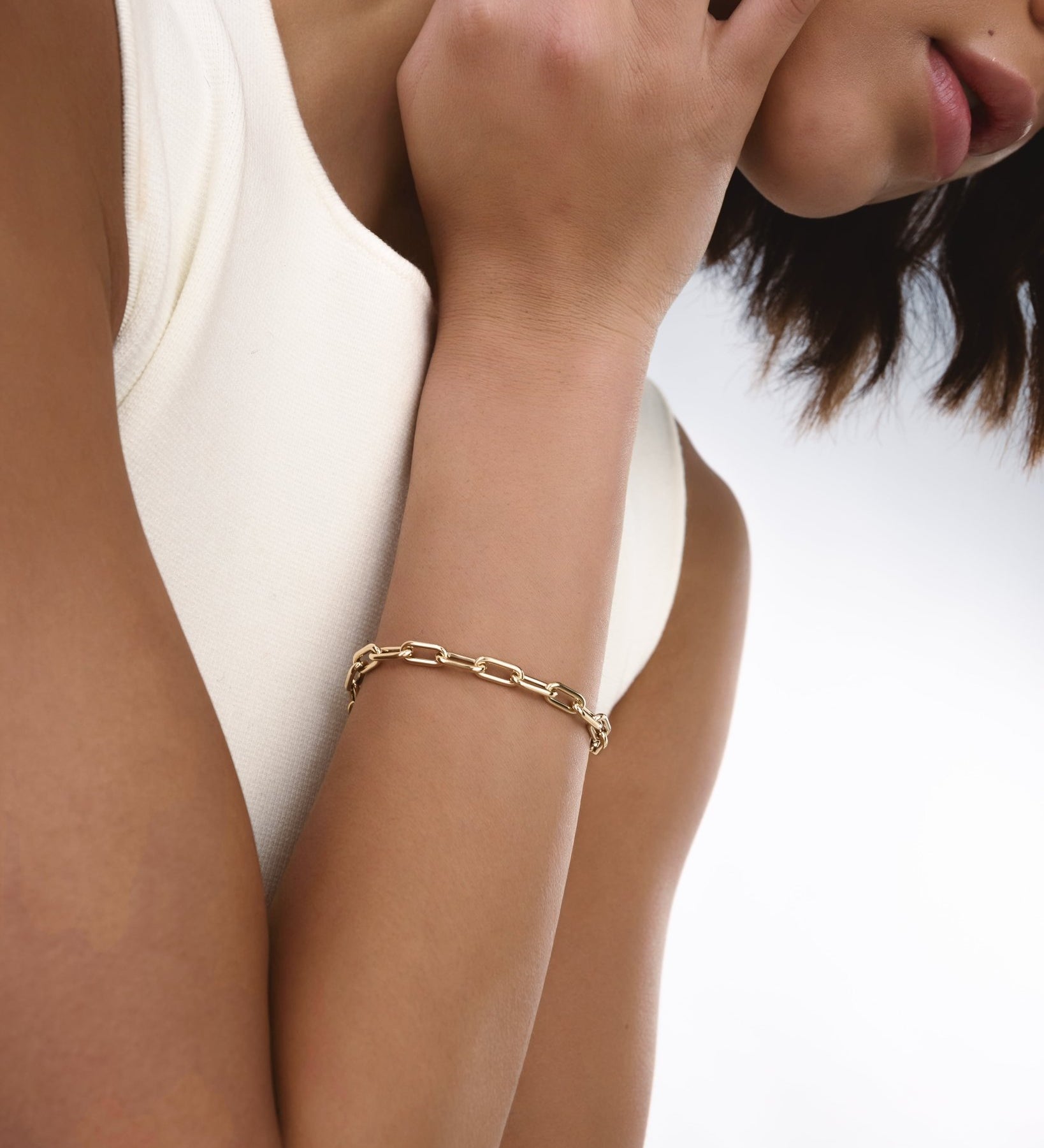 Bracciale a Maglie Grandi in Oro 14K - GIOIELLO ITALIANO