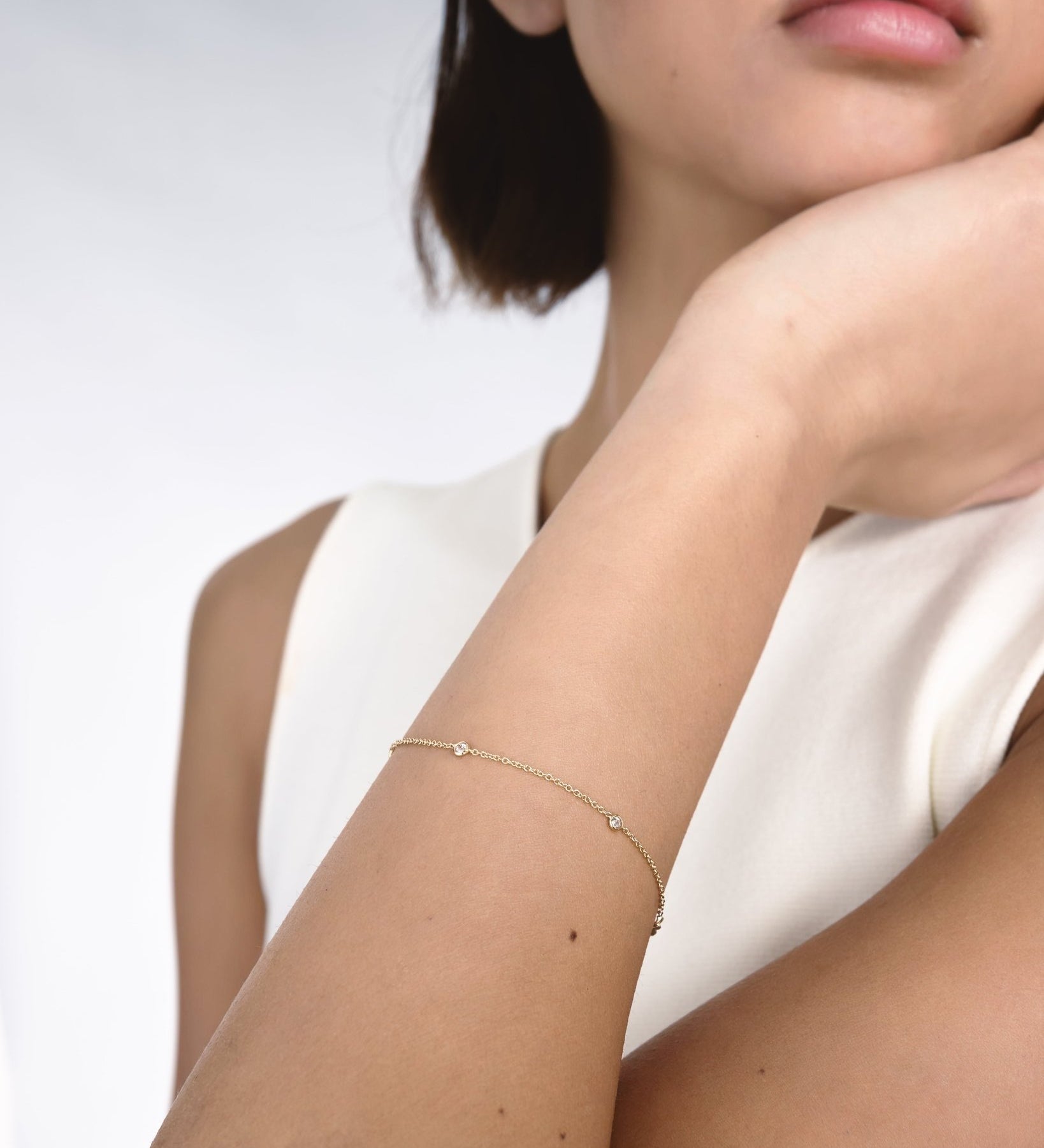 Bracciale con Zirconi in Oro 14K - GIOIELLO ITALIANO