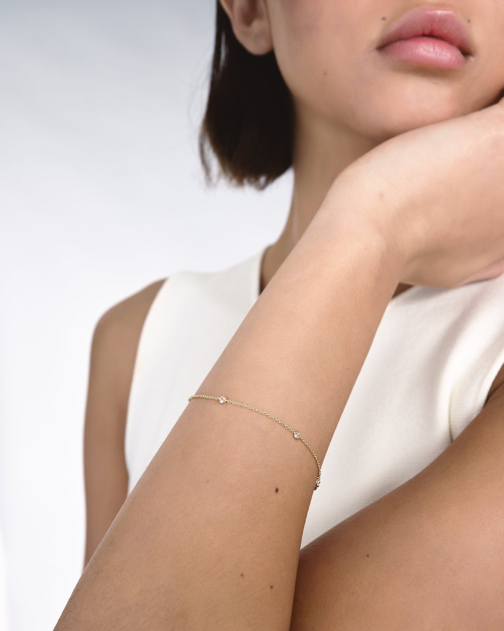 Bracciale con Zirconi in Oro 14K - GIOIELLO ITALIANO
