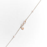 Bracciale Elegante con Simbolo dell'Infinito e Zirconi Pavé in Oro 14K - GIOIELLO ITALIANO