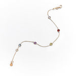 Bracciale in Oro 14K con Pietre Colorate - GIOIELLO ITALIANO