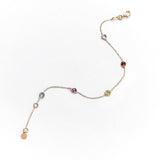 Bracciale in Oro 14K con Pietre Colorate - GIOIELLO ITALIANO