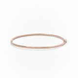 Bracciale Rigido Sottile in Oro 14K con Dettaglio Schiava - GIOIELLO ITALIANO