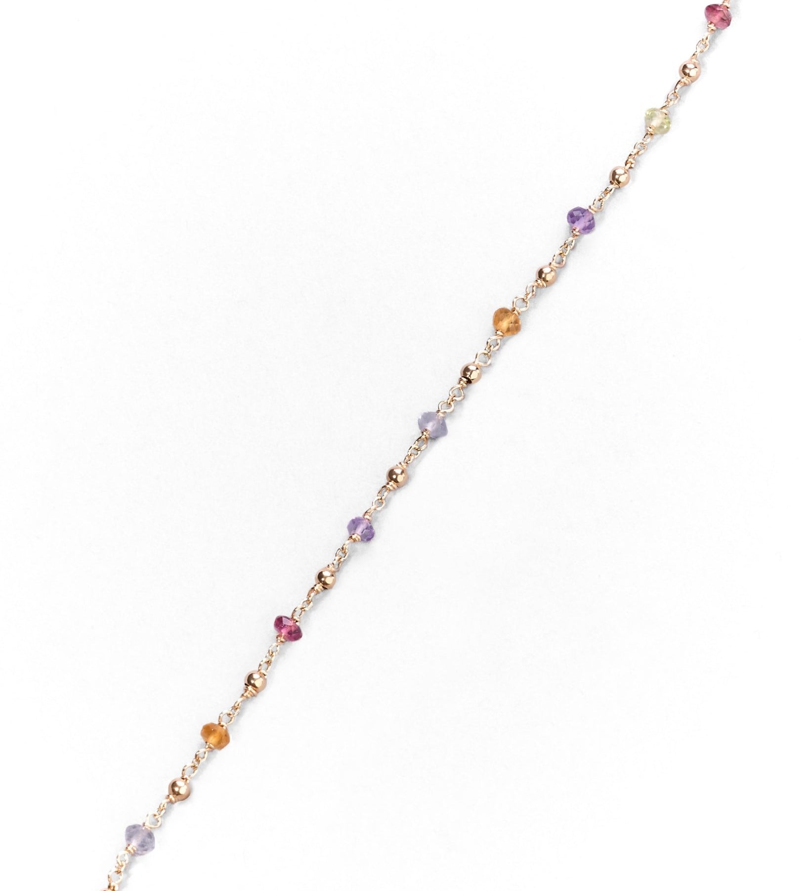 Bracciale Sottile con Pietre Colorate in Oro 14K - GIOIELLO ITALIANO