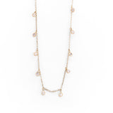 Collana con Pendenti di Zirconi in Oro 14K - GIOIELLO ITALIANO