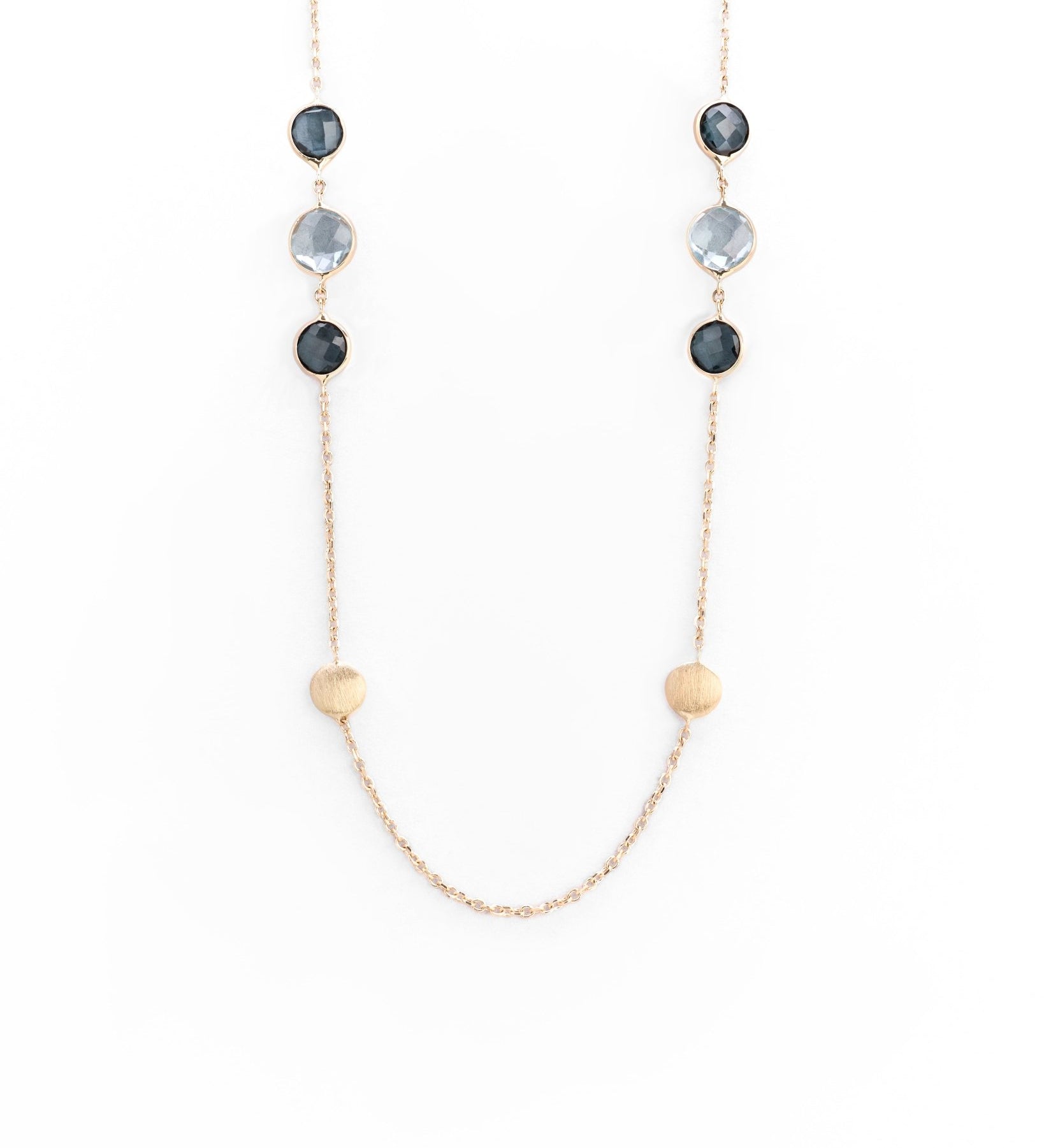 Collana oro 14K con pietre blu - GIOIELLO ITALIANO