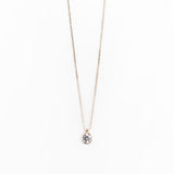 Collana con Punto Luce di Zirconi in Oro 14K - GIOIELLO ITALIANO