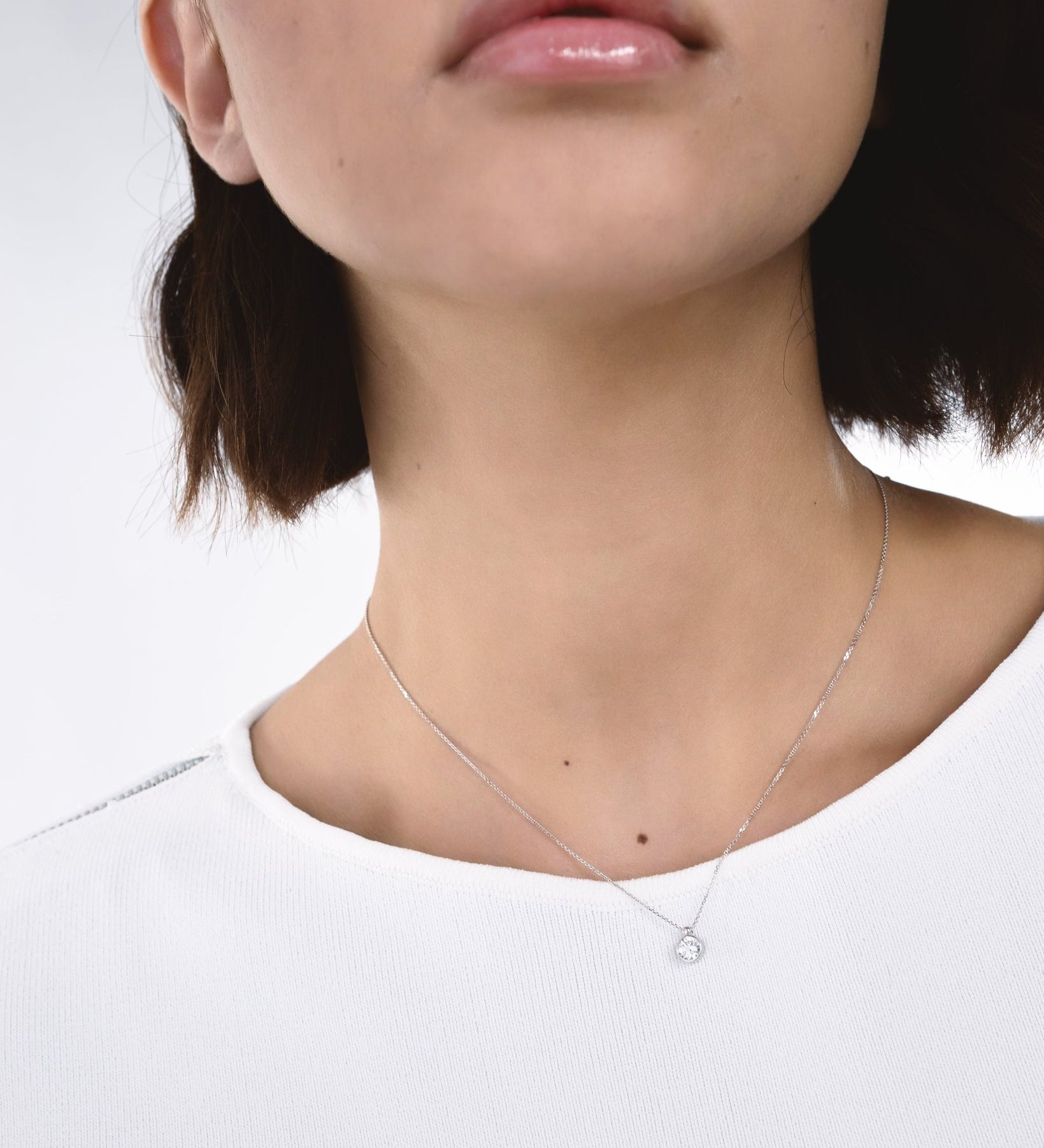 Collana con Punto Luce di Zirconi in Oro 14K - GIOIELLO ITALIANO