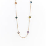 Collana in Oro 14K con Pietre Colorate - GIOIELLO ITALIANO
