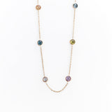 Collana in Oro 14K con Pietre Colorate - GIOIELLO ITALIANO