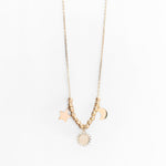 Collana Solari con Pendenti Luna, Sole e Stella in Oro 14K - GIOIELLO ITALIANO