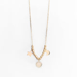 Collana Solari con Pendenti Luna, Sole e Stella in Oro 14K - GIOIELLO ITALIANO