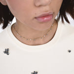 Collana Sottile con Pietre Colorate in Oro 14K - GIOIELLO ITALIANO
