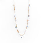 Collana Sottile con Pietre Colorate in Oro 14K - GIOIELLO ITALIANO