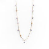 Collana Sottile con Pietre Colorate in Oro 14K - GIOIELLO ITALIANO