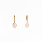 Orecchini a Pendente con Quarzo Rosa in Oro 14K - GIOIELLO ITALIANO