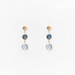 Orecchini a Pendente in Oro 14K con Pietre Colorate - GIOIELLO ITALIANO