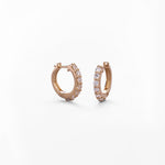 Orecchini con Pavé di Zirconi in Oro 14K - GIOIELLO ITALIANO