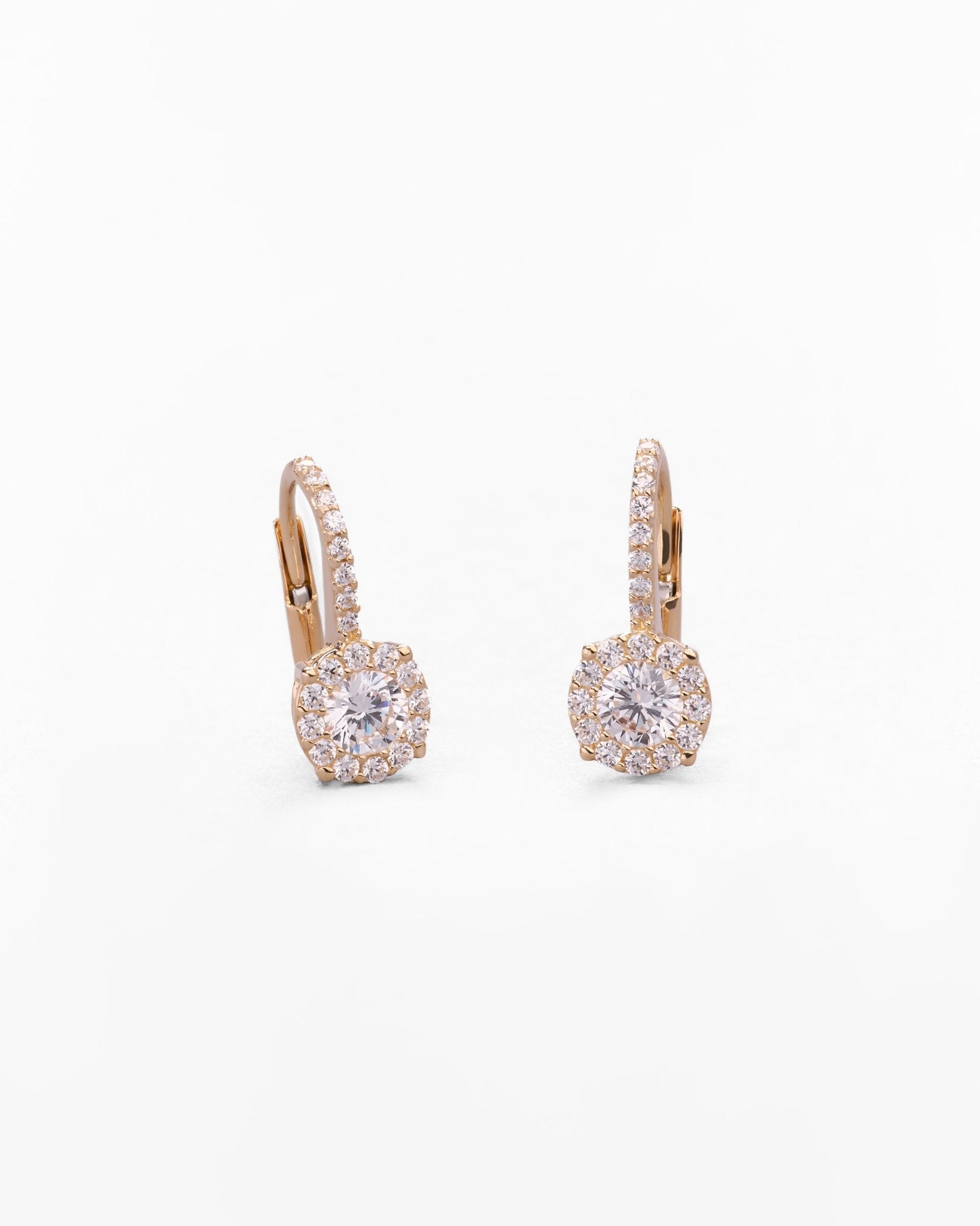 Orecchini con Zirconi Pavé in Oro 14K - GIOIELLO ITALIANO