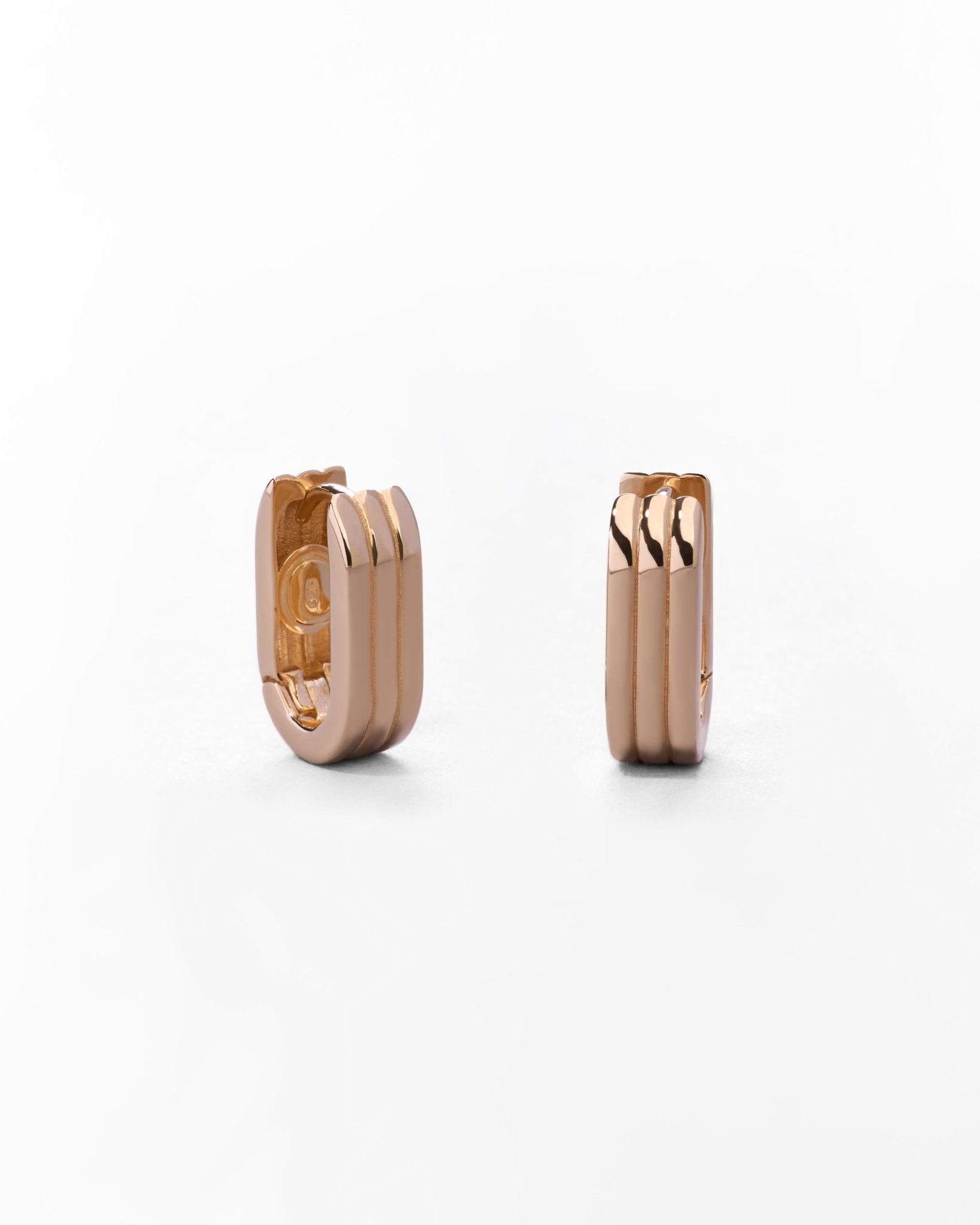 Orecchini Geometrici con Motivo in Oro 14K - GIOIELLO ITALIANO