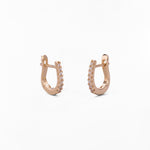 Orecchini in Stile Inglese con Zirconi Pavé in Oro 14K - GIOIELLO ITALIANO