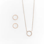 Orecchini a cerchio in oro 14K con zirconi pavé  - GIOIELLO ITALIANO
