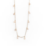 Collana con Pendenti di Zirconi in Oro 14K