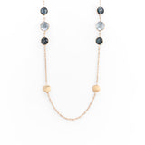 Collana con Pietre Blu e Azzurre in Oro 14K