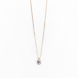 Collana con Punto Luce di Zirconi in Oro 14K
