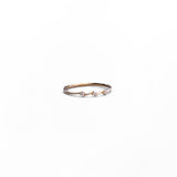 Anello Sottile con Zirconi in Oro 14K