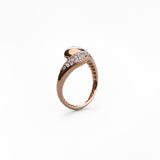 Anello in Oro 14K Bicolore con Zirconi Pavé