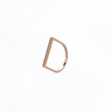 Anello Geometrico Mezzo Quadrato in Oro 14K