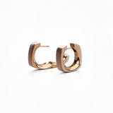 Orecchini a Cerchio Quadrato Piccoli in Oro 14K