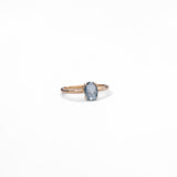 Anello Sottile con Pietra Colorata in Oro 14K