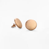 Orecchini Tondi Satinati in Oro 14K