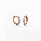Orecchini con Pavé di Zirconi in Oro 14K