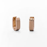 Orecchini Geometrici con Motivo in Oro 14K