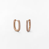 Orecchini in Stile Inglese con Zirconi Pavé in Oro 14K