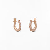 Orecchini in Stile Inglese con Zirconi Pavé in Oro 14K