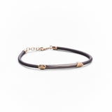 Bracciale da Uomo in Gomma e Oro 14K